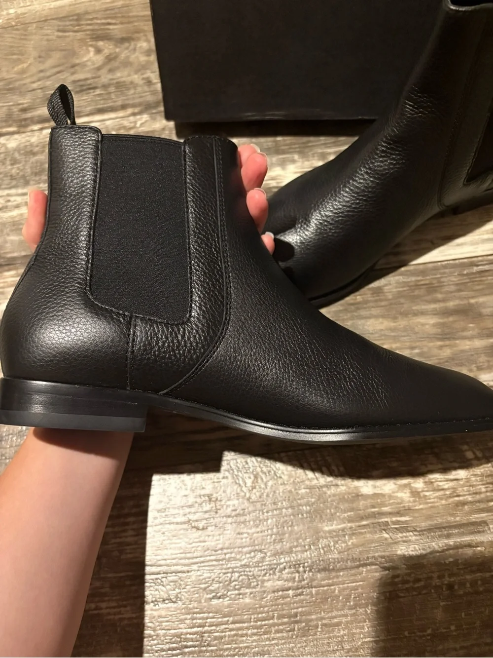 Coach Men’s Graham Chelsea Black Pebbled Leather Boots